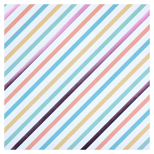 24 Pack: Pastel Stripe Cardstock Paper by Recollections™, 12" x 12"